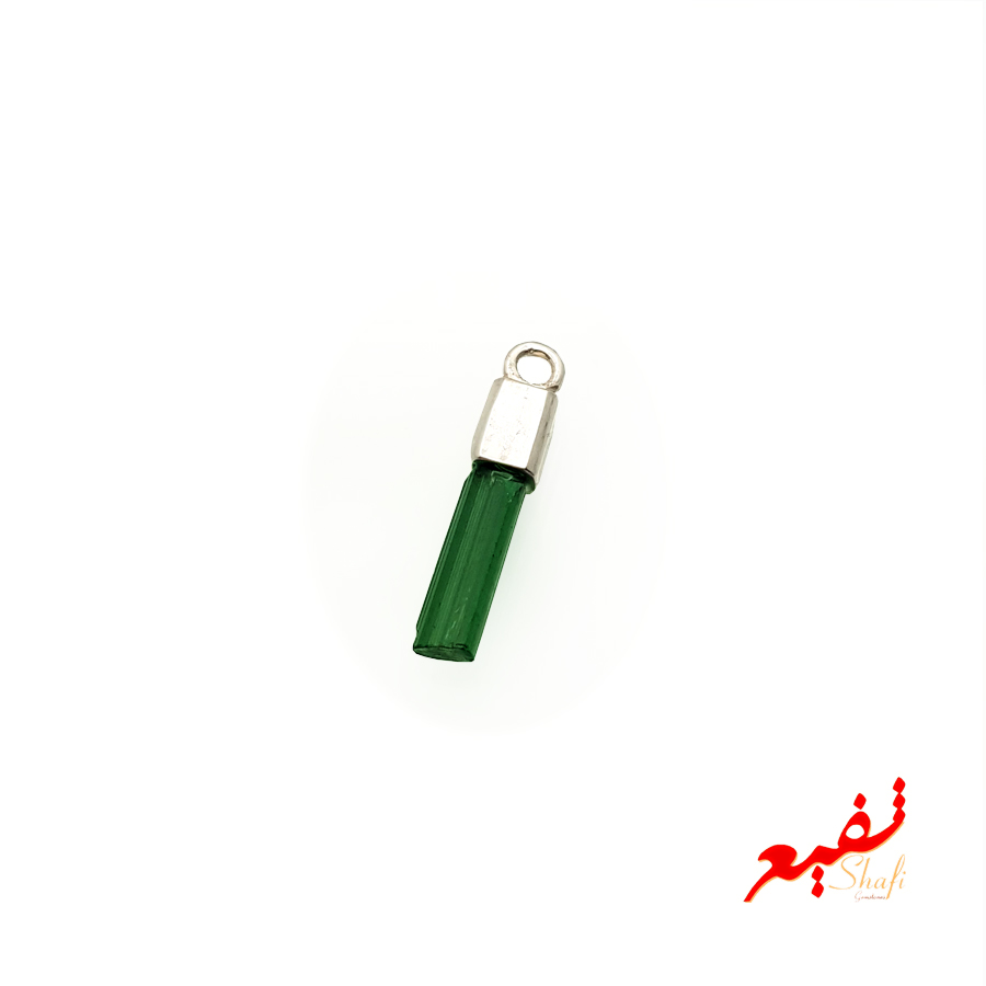 آویز گردنی زنانه سنگ تورمالین سبز کد G-TR 02