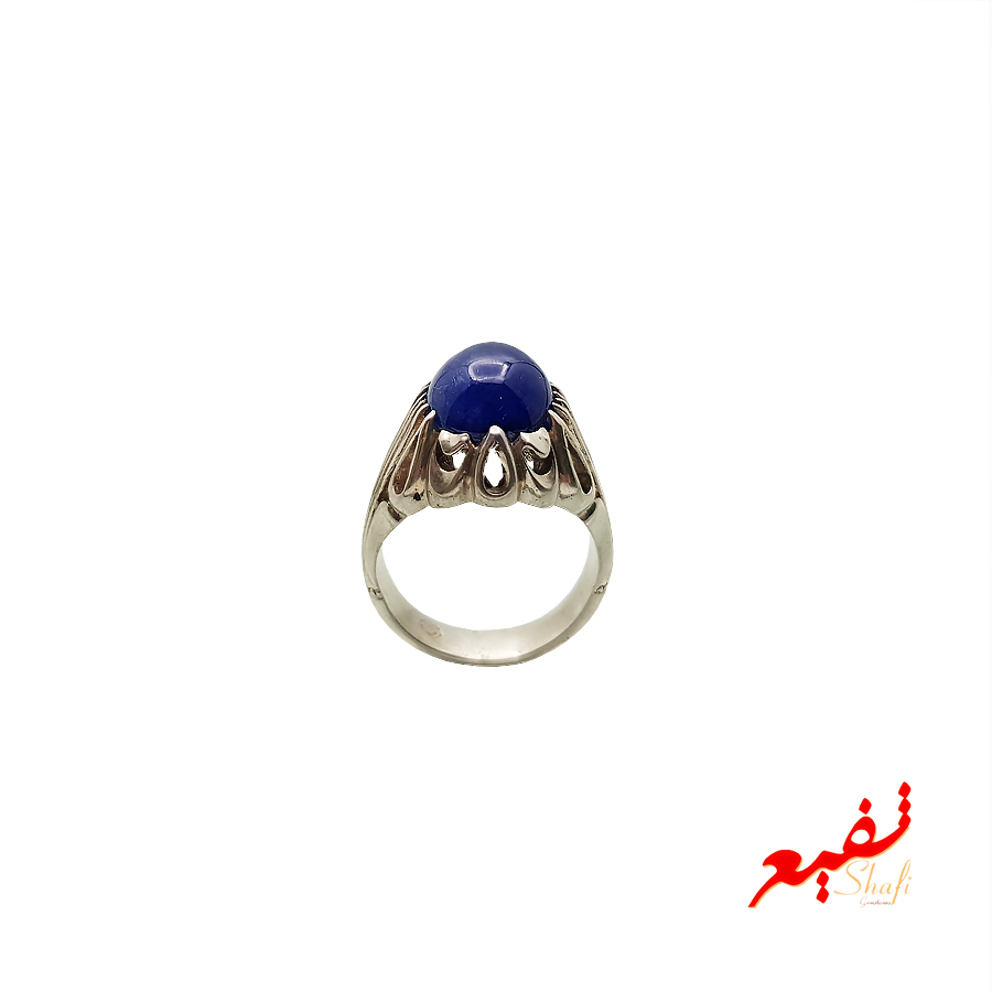 انگشتر مردانه یاقوت کبود کد YK-05