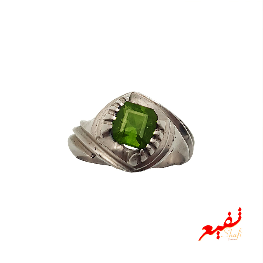 انگشتر مردانه تورمالین سبز افغان کد TR-03