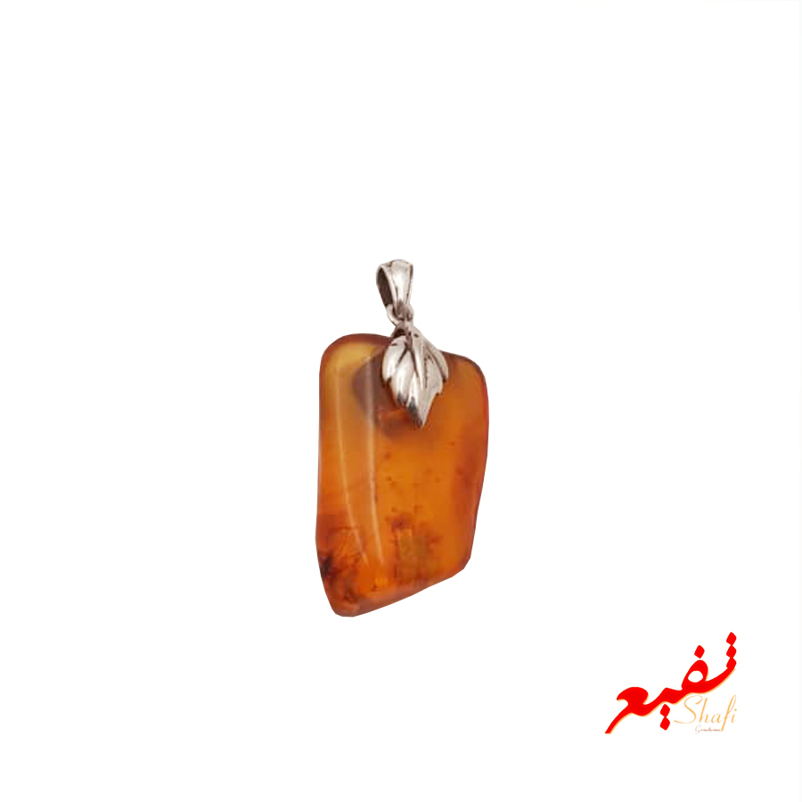 گردنبند انرژی زا سنگ کهربا کد G-KB-02