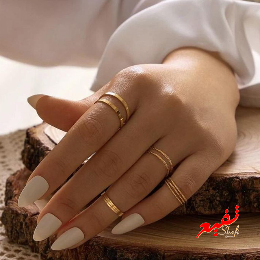 انگشتر زنانه طلا سفید ساده کد A-SIMPLE 01